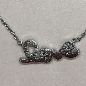Love Silver Necklace